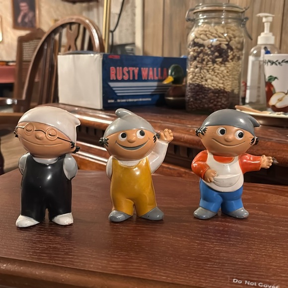 Vtg German TV Mainzelmannchen Rubber Vinyl Figures Goebel Gnome Julchen Bundle